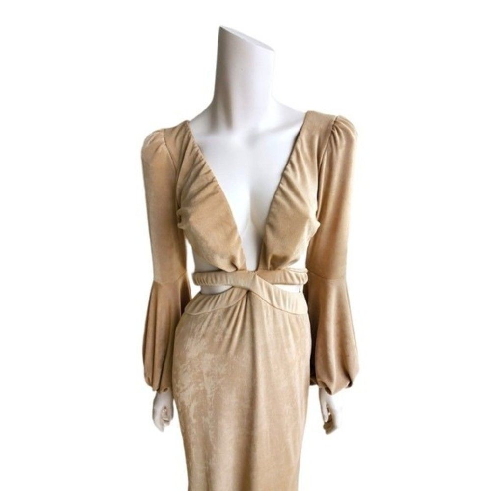 PatBO Beige Maxi Dress